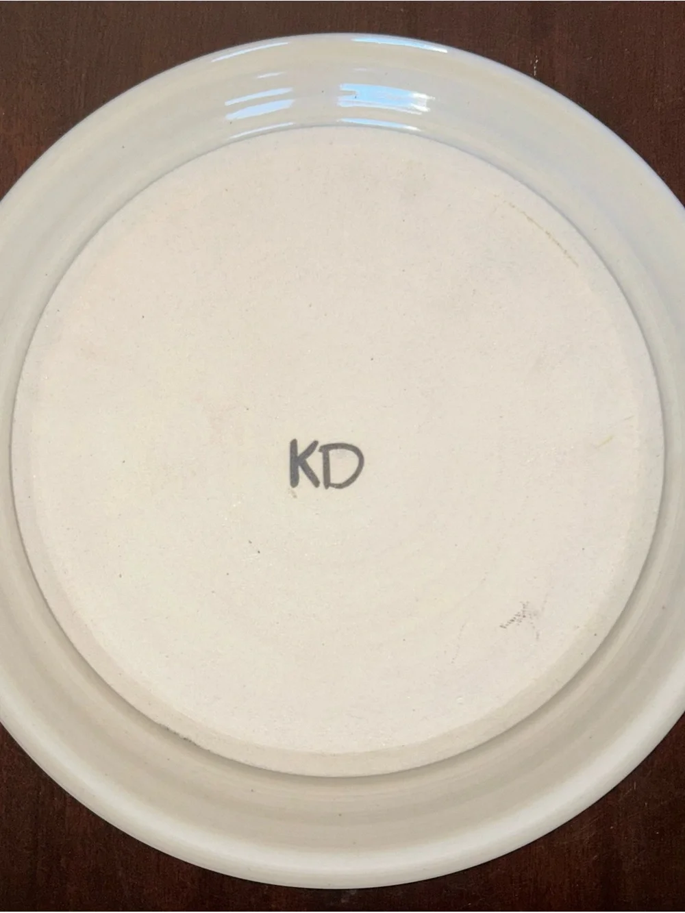 Karen Donleavy Fat White Cat Deluxe Pottery Plate 10.5” SIGNED
